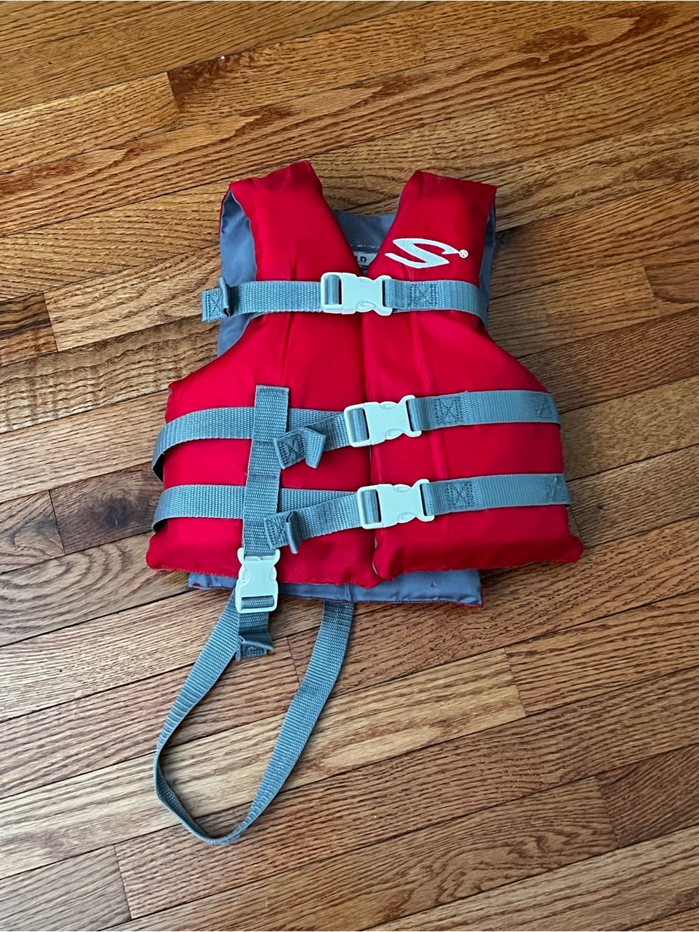 Coleman Gray Child Life Jacket with White Print